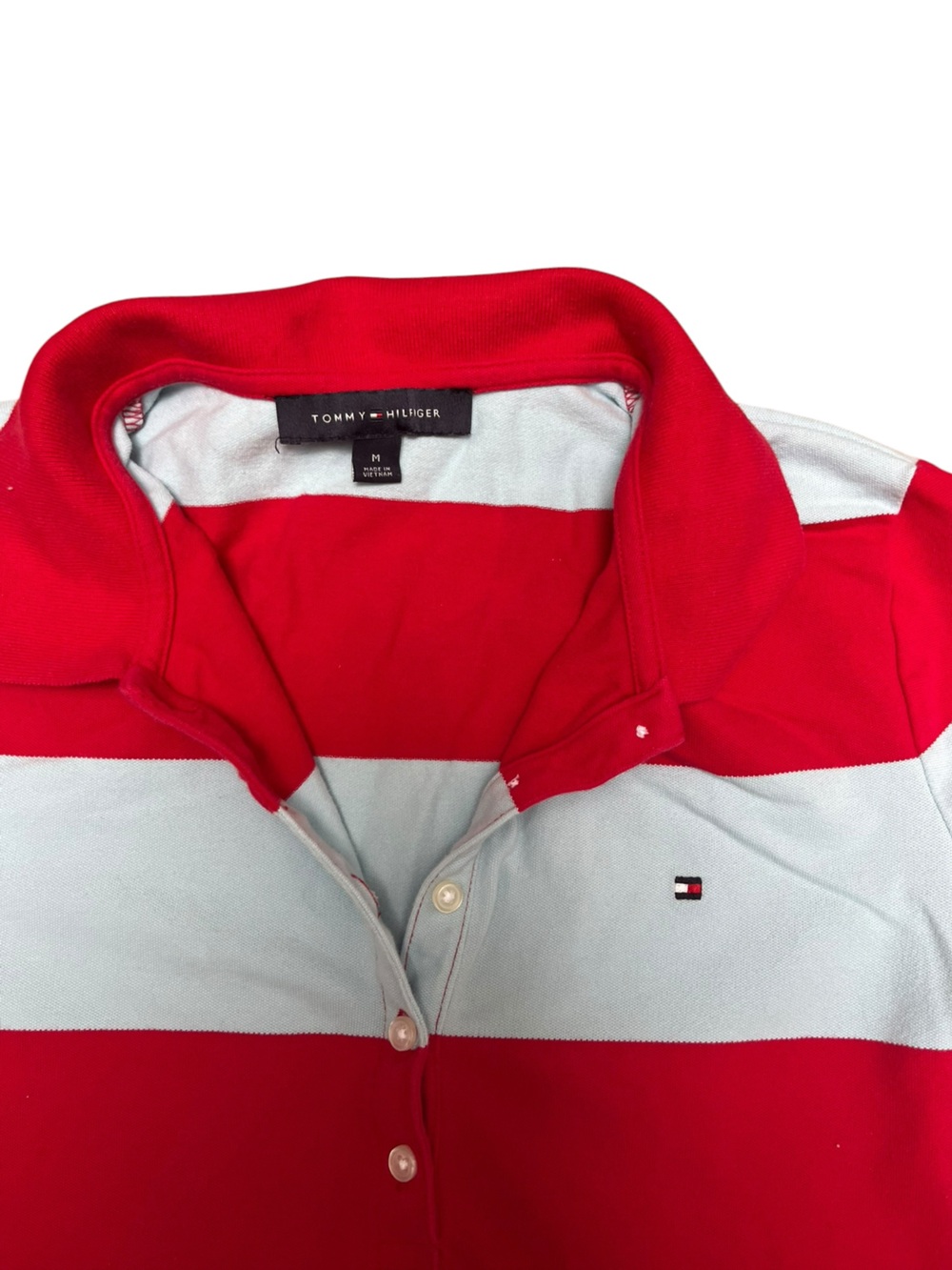 Tommy Hilfiger Red and Teal Rugby Striped Polo Mini Dress - Picture 2 of 5